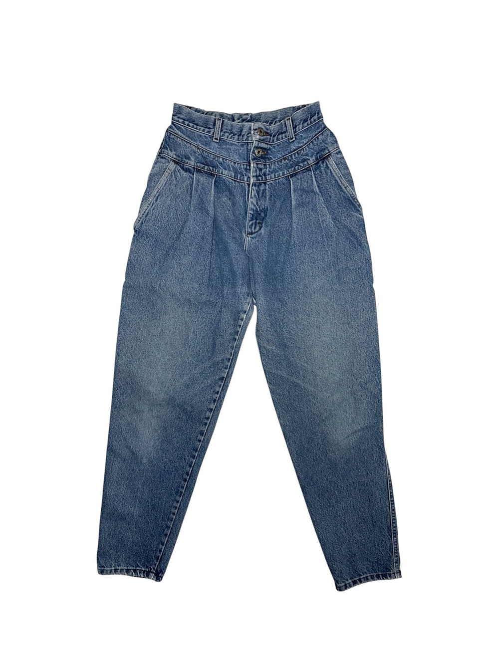 Vintage Lee High Rise Mom Jeans Women’s 11 Pleated Tapered Leg 100% Cotton
